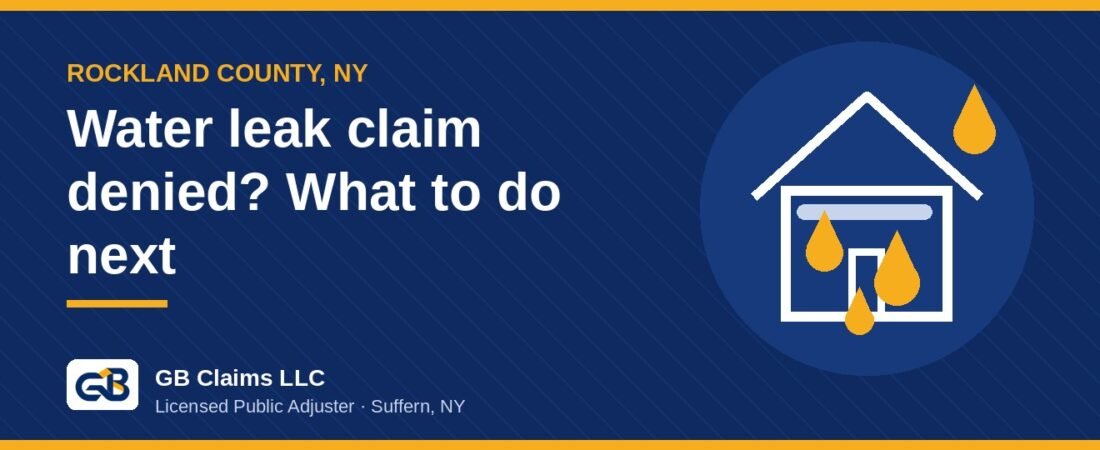 Allstate Denied My Water Leak Claim in Rockland County, NY: What Now?